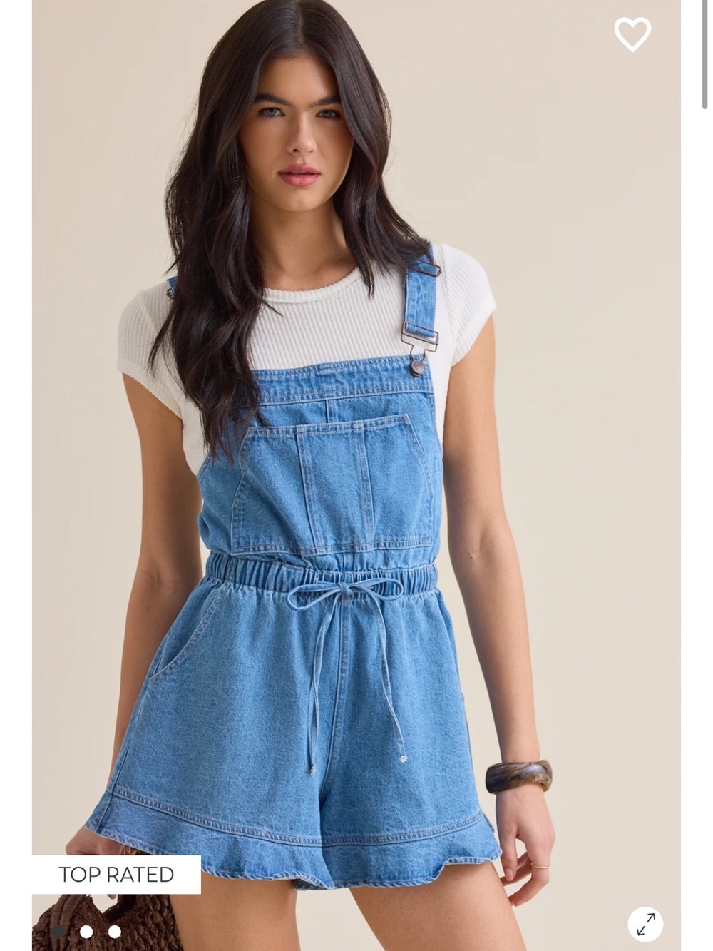 Alter’d State - Blue Denim Overall Shorts - Classic Light Blue